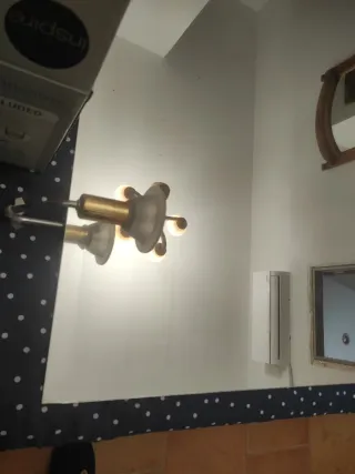 Espejo de baño con 2 farolitos