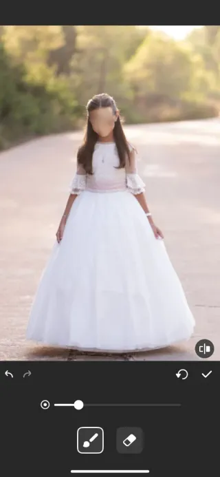 Vestido Comunión Amaya Blanco + Cancán