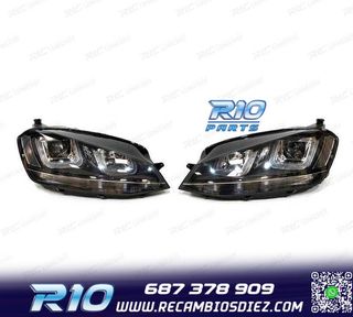 FAROS VOLKSWAGEN VW GOLF 7 12-17 XENON LUZ DIURNA DRL NEGRO