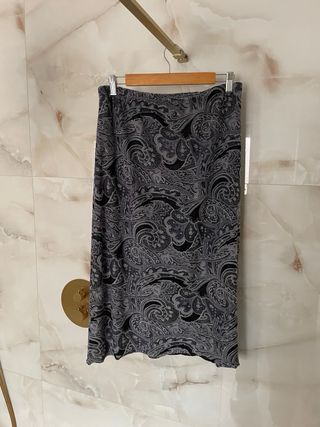 Falda midi estampada vintage