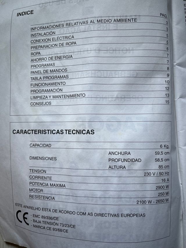 Secadora de Ropa  6 kg