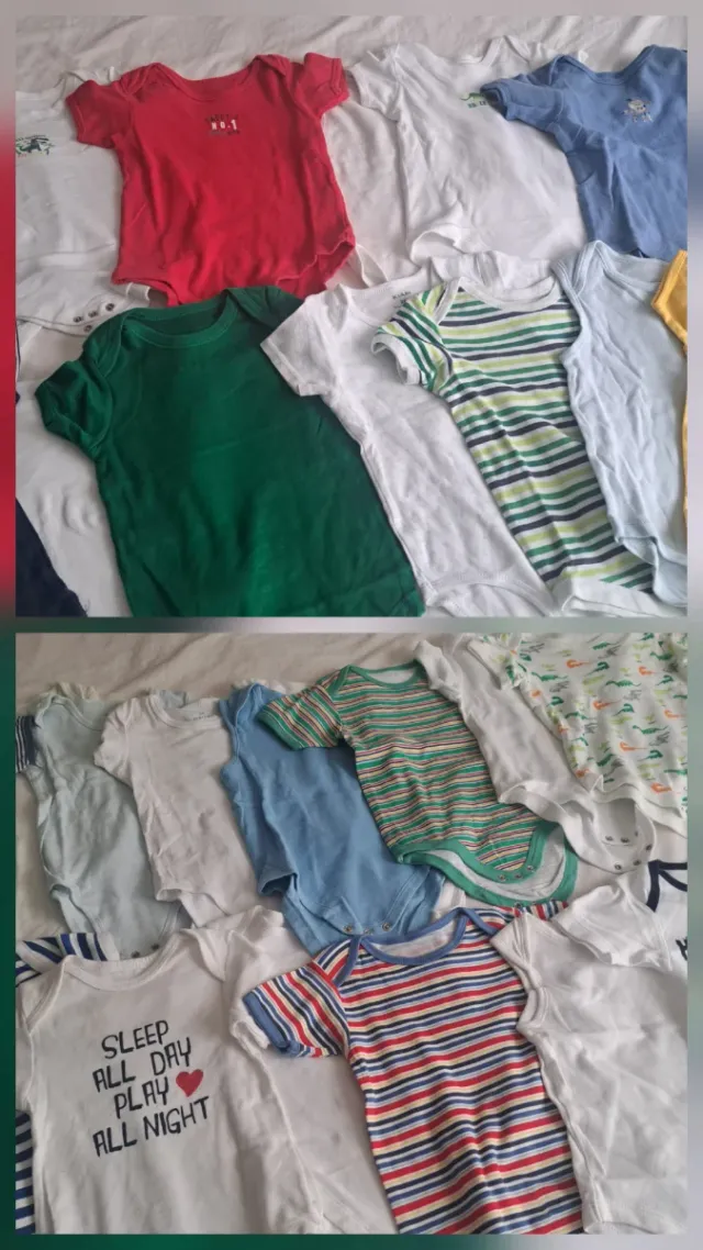 Lote 29 Bodies Manga Corta Bebé 24-36 Meses