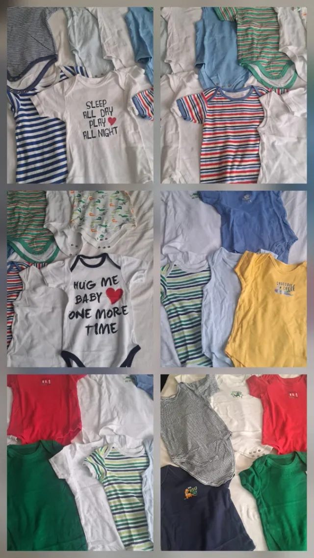 Lote 29 Bodies Manga Corta Bebé 24-36 Meses