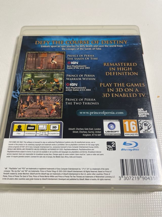 PS3 Prince of Persia Trilogy Classics HD