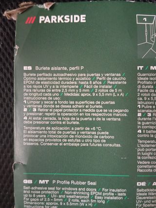 Parkside Burlete Aislante Perfil P