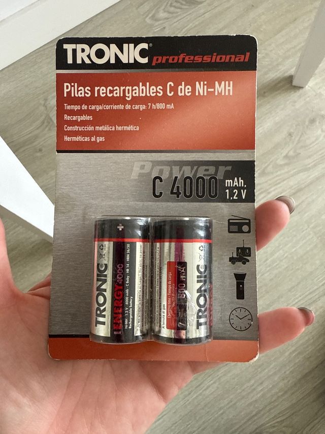 2 Pilas Recargables C 4000 mAh Ni-MH