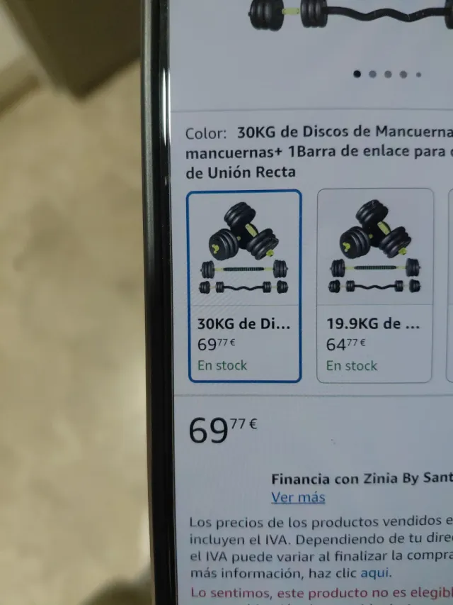 Kit de pesas y barras