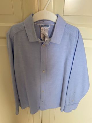 camisa niño jacadi azul claro 8años