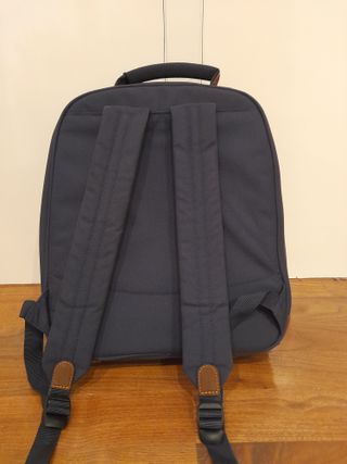 Mochila Samsonite Azul Marino con Detalles Marrone
