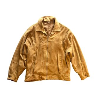 Chaqueta de piel marrón