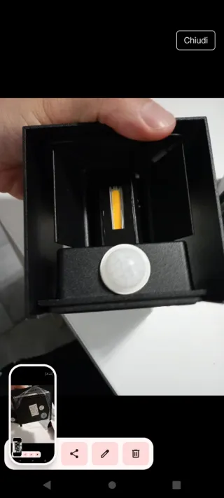 Set 2 Lampade Esterno con Sensore