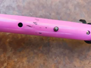 Patinete infantil plegable rosa con luz