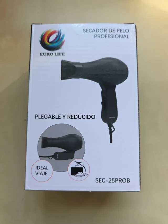 Secador de pelo EURO LIFE plegable viaje