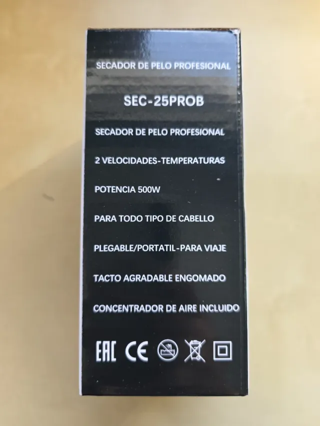 Secador de pelo EURO LIFE plegable viaje