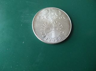 Portugal 250 Escudos 1974 monete d'argento