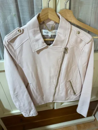 Chaqueta cuero rosa clarito Formula Talla 42