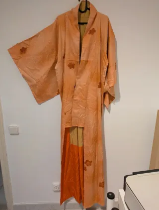 Kimono naranja estampado floral