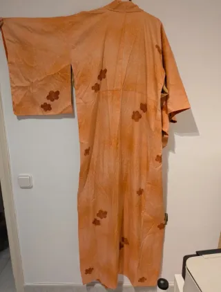 Kimono naranja estampado floral
