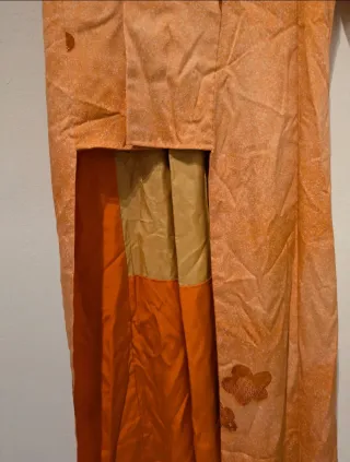 Kimono naranja estampado floral