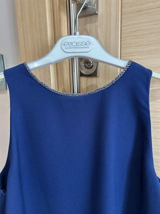 Vestido Mango azul sin mangas elegante