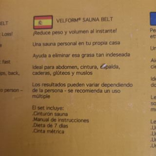 Cinturón Sauna Velform