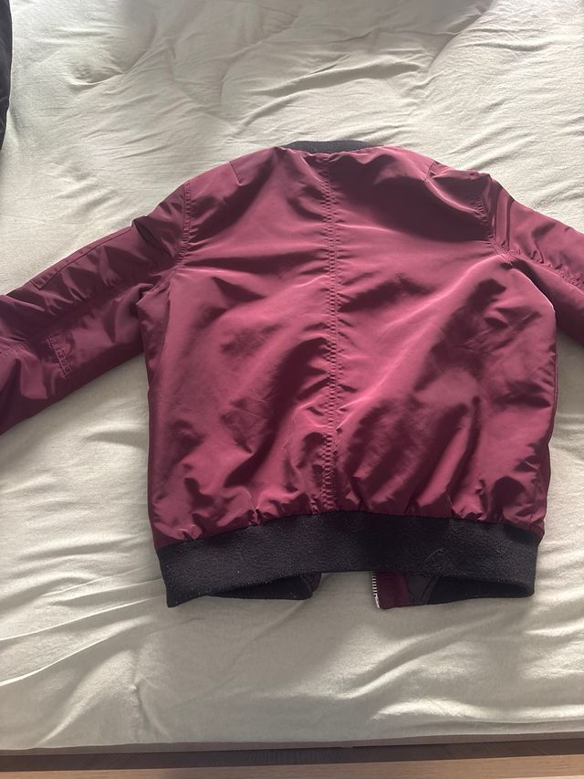 Chaqueta bomber mujer burdeos