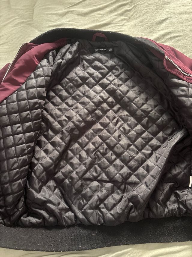 Chaqueta bomber mujer burdeos