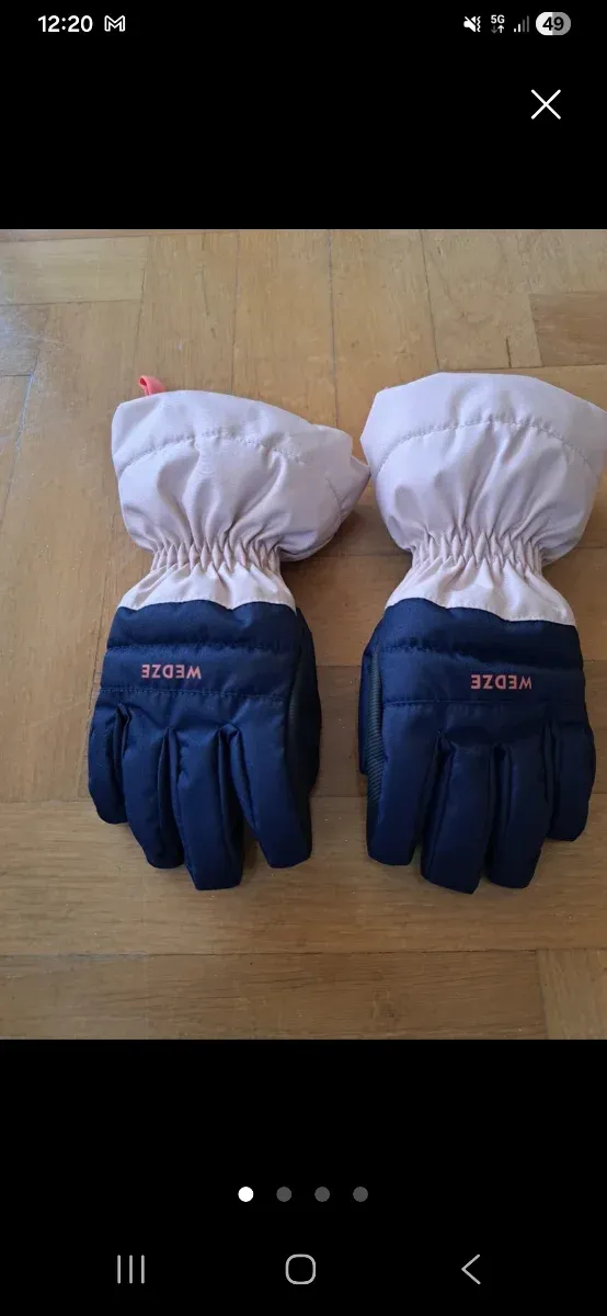 Guantes Wedze 500 T6 Niño Azul/Rosa