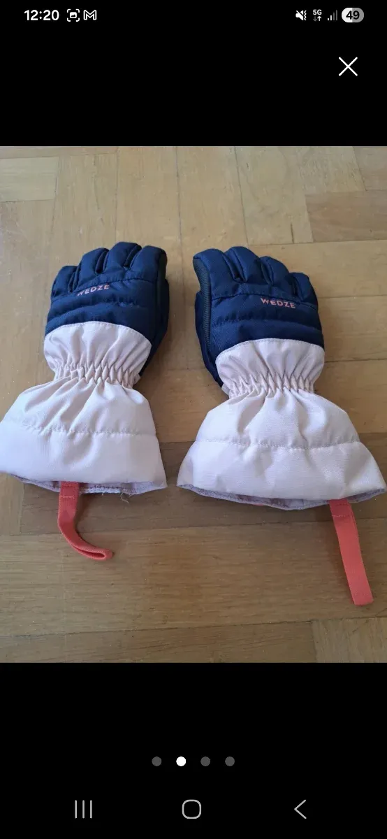 Guantes Wedze 500 T6 Niño Azul/Rosa
