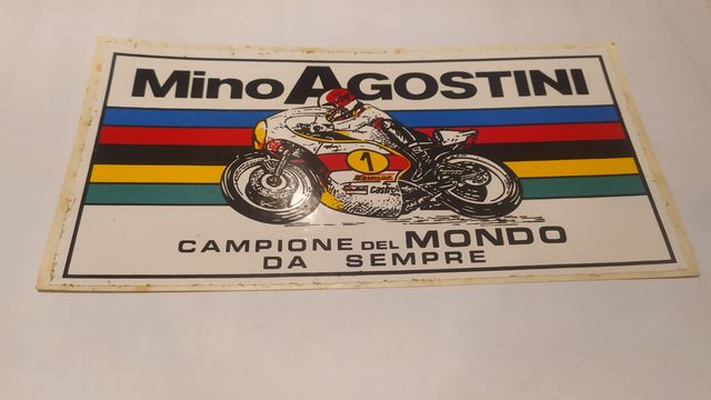 Adesivo Vintage Moto Mino Agostini MV