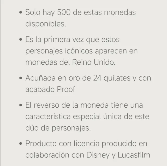 Moneda Oro 1/4 Oz Star Wars: Luke Skywalker & Leia