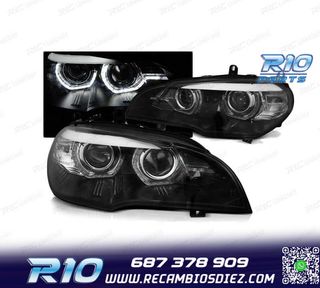 FAROS XENON BMW X5 E70 07-10 OJOS ANGEL 3D AFS NEGRO