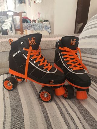 Patines Quads Naranja y Negro Talla 40-41
