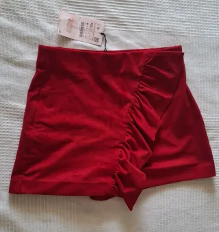 Falda pantalón niña Zara Talla XS Roja
