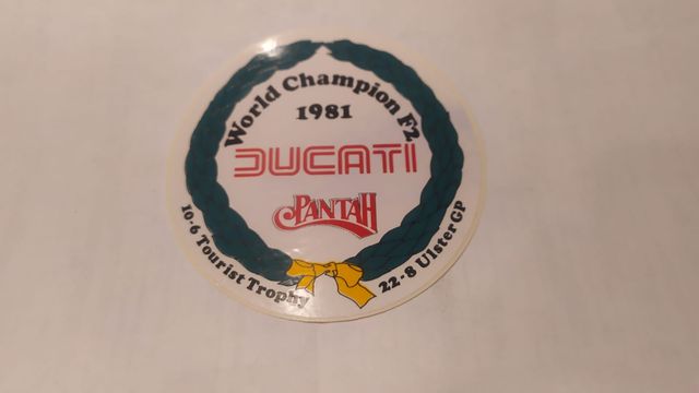 Adesivo Vintage Ducati Pantah Campione F2 1981