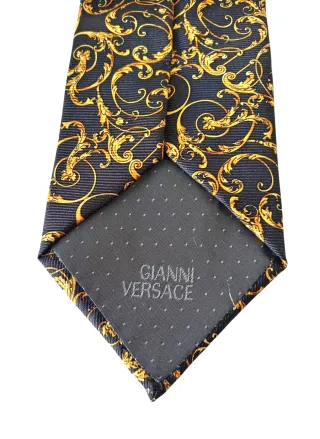 Corbata Versace Azul y Oro