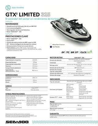 Moto de Agua Sea-Doo GTX LTD 325 2025 Demo