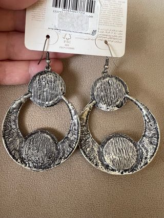 Pendientes Parfois plateados y rosas