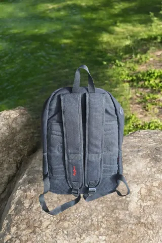 Mochila Pepe Jeans Negra con Bandera UK