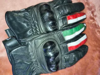 Guantes Moto Cuero Tricolor Talla 3XL