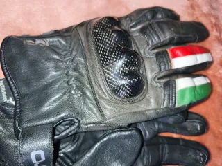 Guantes Moto Cuero Tricolor Talla 3XL