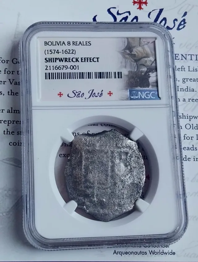 8 Reales 1574 Bolivia NGC Naufragio Sao Jose