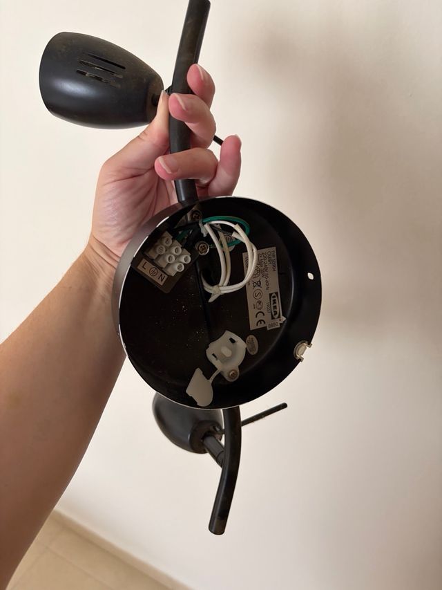 Aplique de pared negro metal