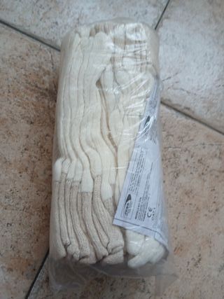 12 Guantes Algodón Puño Elástico 413APB