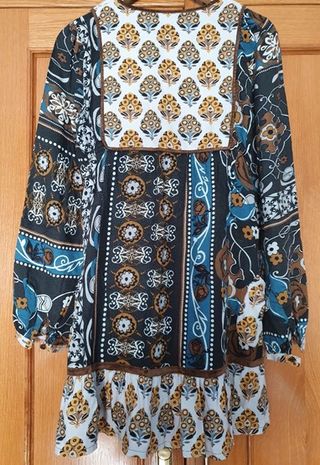 Vestido estampado manga larga