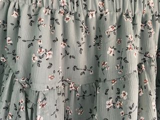 Minifalda volantes floral verde