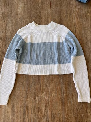 Jersey Mango Teen rayas azul blanco T.XS