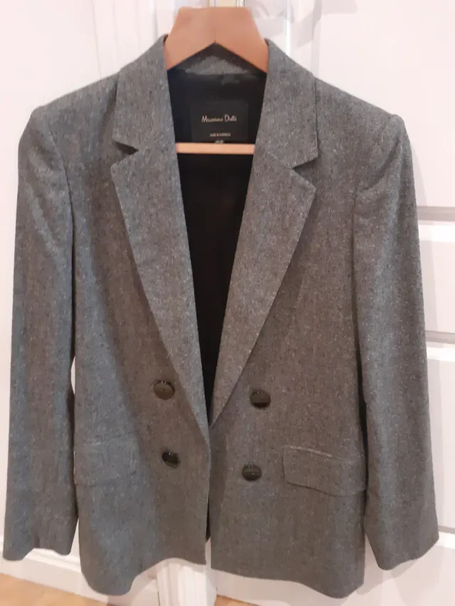 Chaqueta Massimo Dutti Gris Mujer