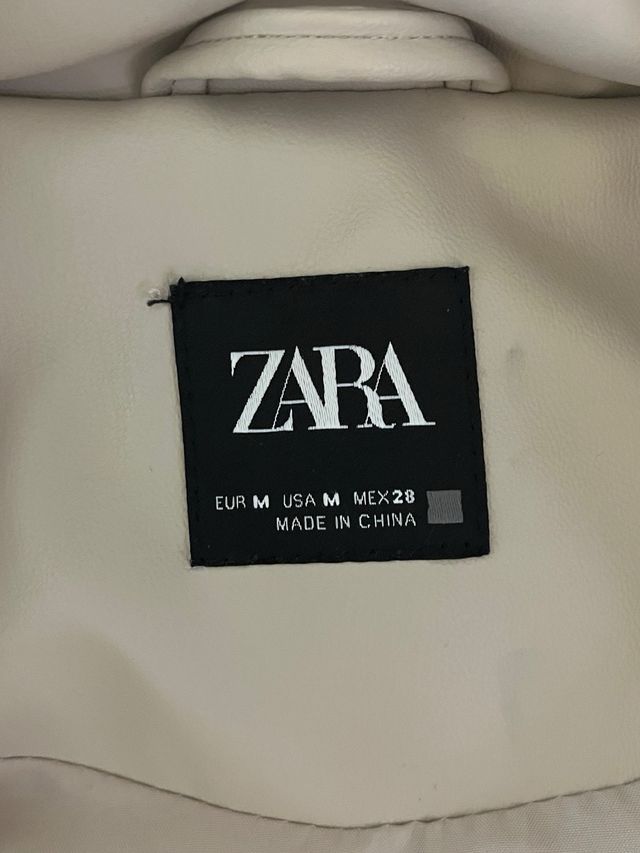Chaleco acolchado ZARA Beige Talla M