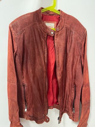 Chaqueta de cuero CORRAS roja